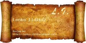 Lenko Ildikó névjegykártya